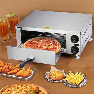 Winado 18.7 In. 1100W Electric Countertop Single Deck Pizza Oven Outdoor Pizza Oven