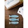 Painted Clay Sardines in a Box 2.25"H– Handcrafted Coastal Decor (Set of 4) by Kalalou - 3 of 4
