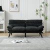 70'' Velvet Thick Cushion 2-Seater Sofa with Sleeper Sofa, Metal Feet, and Modern Design - 2 of 4