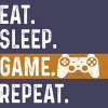 Women's Design By Humans Eat Sleep Game Repeat By MeowShop Racerback Tank Top - 2 of 2
