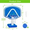 Whizmax Pool Basketball Hoop, Adjustable Height Poolside Basketball Hoops, Pool Toys with 2 Balls and Pump, for Kids Adults Family - image 4 of 4