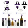 Big Dot of Happiness Purple Grad - Best is Yet to Come - DIY Grad Cap Purple Graduation Party Bottle Topper Decorations - Set of 20 - 3 of 4