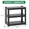 NicBex 31.5"H 3 Tier Metal Storage Shelves,20-30 Gallon Fish Tank Stand,Adjustable Storage Rack for Home Office - 3 of 4