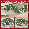 Cat Tunnel Christmas Tree Skirt - to Keep Cats Away from Xmas Tree, Washable Mat with Balls, Green Holiday Pet Toy - 4 of 4