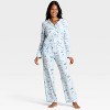 Women's Cloud Knit Modal Long Sleeve Notch Collar Top and Pants Pajama Set - Auden™ - 3 of 4