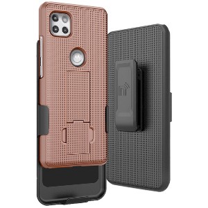 Nakedcellphone Case with Stand and Belt Clip Holster for Motorola Moto One 5G Ace - 1 of 4