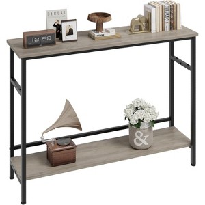 Jojoka Gray Entryway Table, Console Tables with Storage - 1 of 4