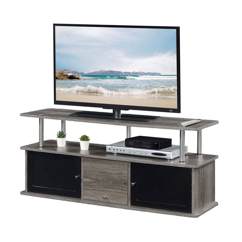 Designs2Go TV Stand for TVs up to 50" with 3 Storage Cabinets and Shelf - Breighton Home, 3 of 6