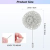 Unique Bargains Flower Lapel Pins Stick Brooch for Men Wedding Graduation 1 Pc - 3 of 4