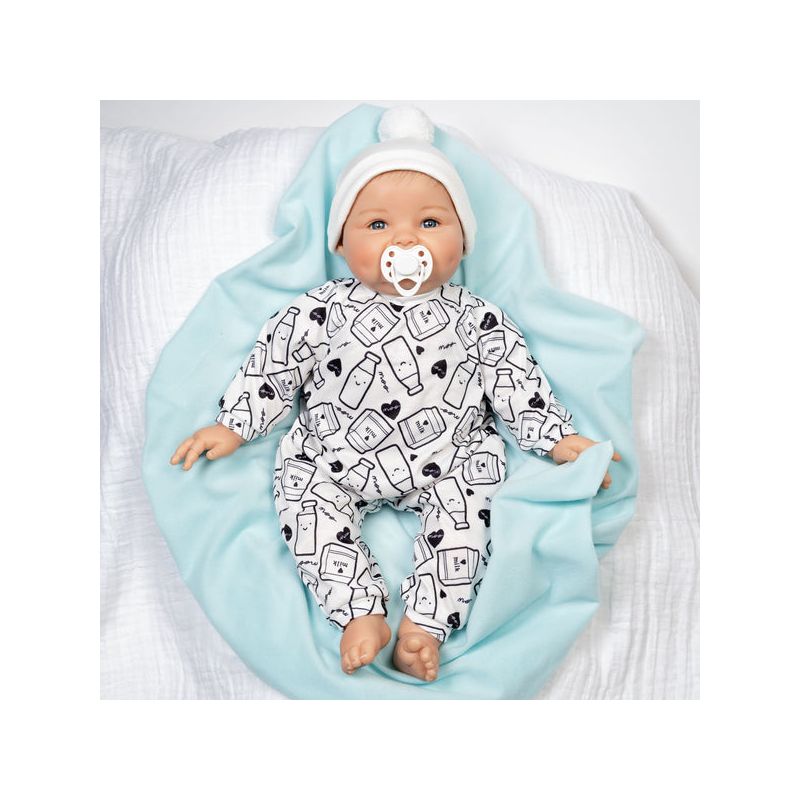 Paradise Galleries Realistic Chubby Baby Boy Doll - Big Boy with fat rolls and magnetic pacifier, 5-Piece Reborn Doll Set, 2 of 10