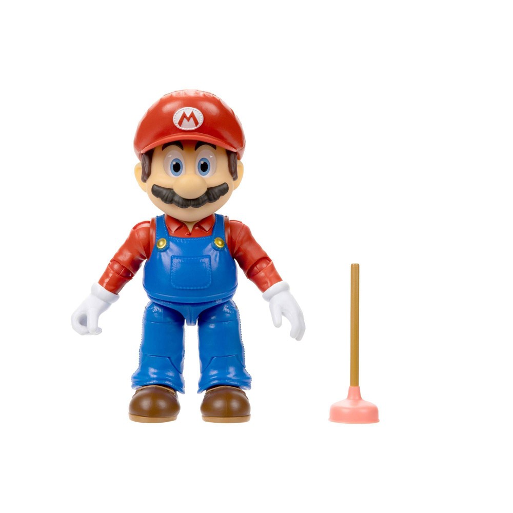 UPC 192995417168 product image for Nintendo The Super Mario Bros. Movie Mario Figure with Plunger Accessory | upcitemdb.com