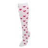 CTM Women's Heart Print Knee High Socks - 2 of 4