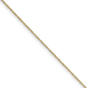 Black Bow Jewelry 0.7mm, 14k Yellow Gold, Ropa Chain Necklace - 1 of 4