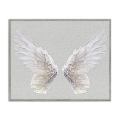 Stupell Industries Angel Wings on Grey, 24" x 30"