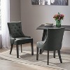KWPZQEB Dining Chairs Set of 2, Wingback Dining Room Chairs with Upholstered & Tufted Button, Mid Century Kitchen Chairs with Wood Frame - 2 of 4