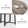 Round Dining Table for 4-47" Wood Circle Dinner Table with Metal Frame, Farmhouse Kitchen Dining Room Furniture for Home - 4 of 4