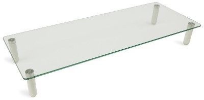 Elevate 22" Clear Tempered Glass Desktop Monitor Stand