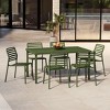 WestinTrends Playa 7-Piece Metal Rectangular Patio Dining Table Set With Stackable Plastic Dining Chairs For 6 - 2 of 4