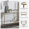 Signature Design by Ashley Ryandale Console Sofa Table, Antique Brass Finish with Glass Top & Marble Shelf - 2 of 4
