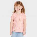 Toddler Girls' Ribbed Hearts T-Shirt - Cat & Jack™ Pink