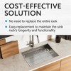 Impresa [24 Pack] Kitchen Sink Rack Feet in White, Replacement for Kohler Rack Feet for Part 84544-0 - 3 of 4