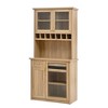 Whisen Freestanding Buffet with Hutch, Tall Kitchen Pantry Storage Cabinet with Wine Rack and Adjustable Shelves - 4 of 4