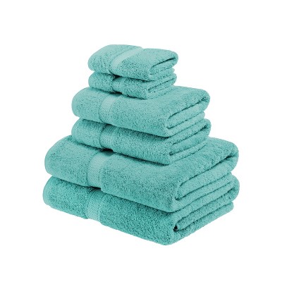 Solid Luxury Premium Cotton 900 Gsm Highly Absorbent 6 Piece Bathroom ...