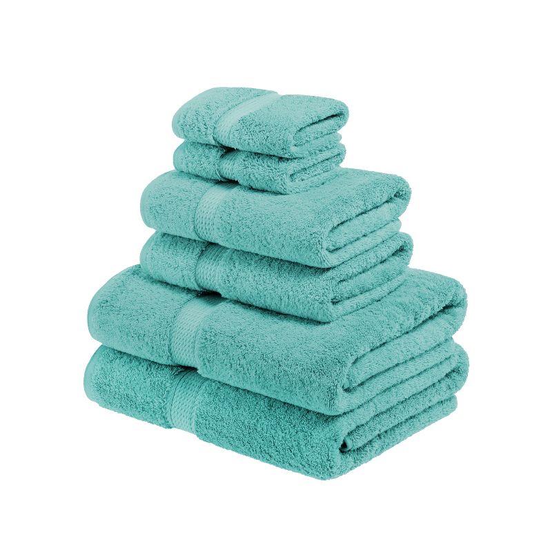 Premium Cotton 800 GSM Heavyweight Plush Luxury 6 Piece Bathroom Towel Set by Blue Nile Mills, 1 of 11