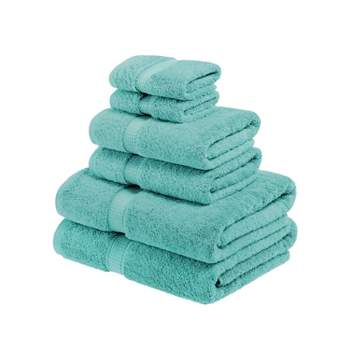 Premium Cotton 800 GSM Heavyweight Plush Luxury 6 Piece Bathroom Towel Set by Blue Nile Mills