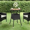 vidaXL Dinner Table Round Garden Dining Table Acacia Wood and Poly Rattan - 2 of 4