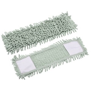 Unique Bargains Chenille Microfiber Washable Reusable Mop Replacement Head 2 Pcs - 1 of 4