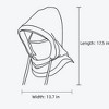 Anna-Kaci Unisex Fleece Hooded Face Cover with Drawstring Neck Warmer for Cold Weather - 4 of 4