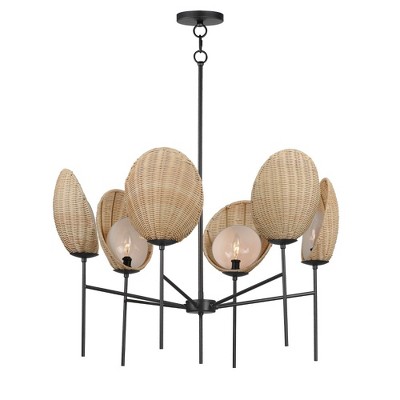 Maxim Lighting Maldives 6 - Light Chandelier in  Black