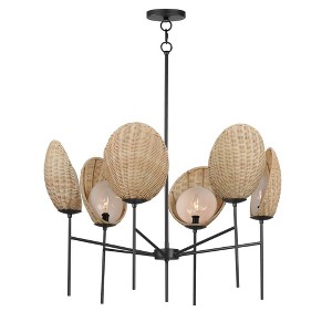 Maxim Lighting Maldives 6 - Light Chandelier in  Black - 1 of 1