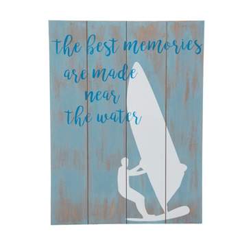 Beachcombers Surfside Memories Wall Plaque Wall Hanging Decor Decoration Hanging Sign Home Decor With Sayings 15.75 x 0.5 x 21 Inches.