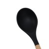 Unique Bargains Spoon Hand Wash Only Large Solid Spoon Silicone Wooden Handle 12.6" 1 Pc - 4 of 4