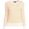 Lands' End Women's Cotton Viscose Button Shoulder Modern Crew Sweater - 3 of 4