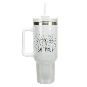 100 North Sagittarius Zodiac Astrology Star Sign Wrap-Around 40 Oz. Stainless Steel Water Bottle Coffee Mug, Spill & Leak Resistant, Travel Tumbler - 1 of 4