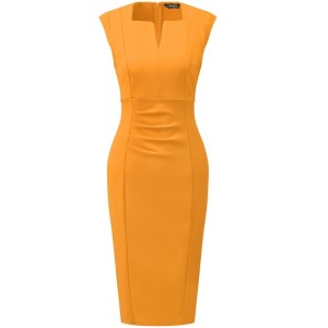 INSPIRE CHIC Women's Pencil Sleeveless Office Elegant Business Sheath Dress - 1 of 4