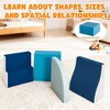 Orieon 4-Piece Soft Foam Climbing Blocks for Toddlers, PU Leather Indoor Playground Set for Crawling, Sliding & Learning. - 3 of 4