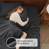 100% Cotton Sheets Bed Set,Ultra Soft & Comfort Brushed Cotton Sheet with Deep Pocket up to 16" - 2 of 4