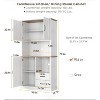 Whizmax Modern Kitchen Pantry Cabinet with Microwave Stand, Tall Storage Hutch with Drawers & Adjustable Shelves for Dining Room, Living Room - 2 of 4