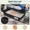 2 Tier Metal Small Animal Cage, 40"H Hamster Cage with Storage Shelf, Rolling Ferret Cage with 3 Platforms & Deep Tray, Indoor Critter Nation Cage - 4 of 4