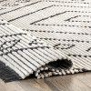 Nuloom Lara Geometric 4x6 Shag Indoor Area Rug for Living Room Bedroom Dining Room Nursery Kitchen, Beige/Ivory - 4 of 4