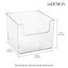 mDesign Plastic Household Storage Organizer Bins with Open Front, 4 Pack, Clear - 4 of 4
