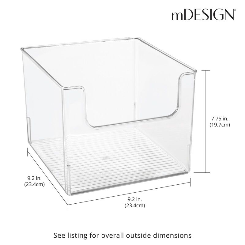 mDesign Household Plastic Storage Organizer Bin with Open Front, 3 of 9