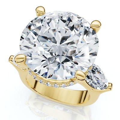 Pompeii3 11.75ct Diamond Marquise Accent Ring, 14k Gold or Platinum Lab Created