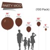 PartyWoo Balloons Brown Dark Boho Neutral Coffee 36 18 12 10 5 Inch 100 pcs - 2 of 4