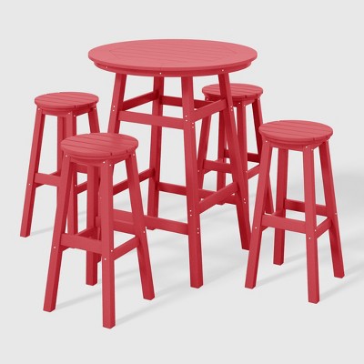 WestinTrends Malibu All Weather Hdpe Outdoor Patio Bar Height Dining Set (5-Piece)