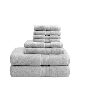 Gracie Mills Eulalia 800 GSM Cotton 8-Piece Antimicrobial Towel Set - 1 of 4